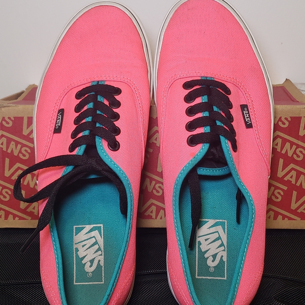 Vans Authentic Neon Pink Skate Shoes